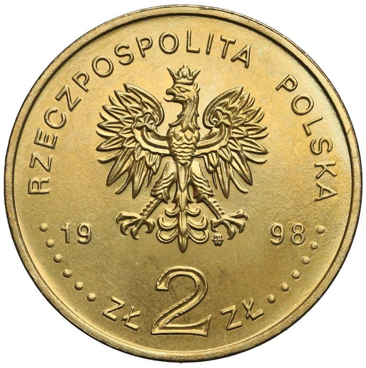 2 złote 1998 - 100-lecie odkrycia Polonu i Radu